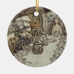 Rackham Mad Tea Party Alice in Wonderland Keramisch Ornament