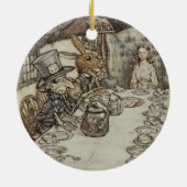 Rackham Mad Tea Party Alice in Wonderland Keramisch Ornament (Achterkant)