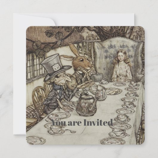 Rackham Mad Tea Party Alice in Wonderland Save The Date (Voorkant)