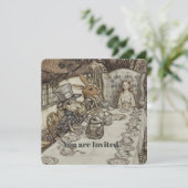Rackham Mad Tea Party Alice in Wonderland Save The Date (Staand voorkant)