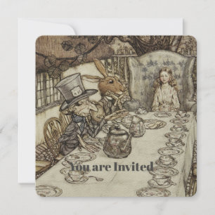 Rackham Mad Tea Party Alice in Wonderland Save The Date