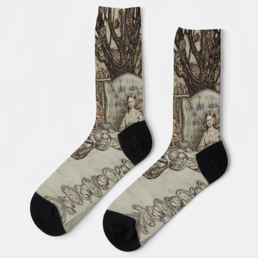 Rackham Mad Tea Party Alice in Wonderland Sokken (Links)