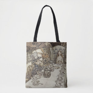  Rackham Mad Tea Party Alice in Wonderland Tote Bag