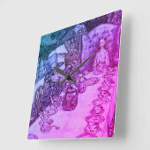  Rackham Mad Tea Party Alice in Wonderland Vierkante Klok (Hoek)