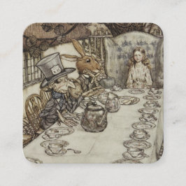  Rackham Mad Tea Party Alice in Wonderland Vierkante Visitekaartje