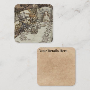 Rackham Mad Tea Party Alice in Wonderland Vierkante Visitekaartje