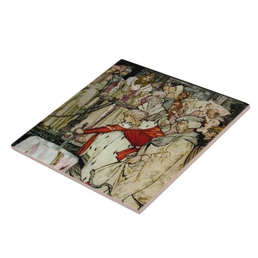 Rackham Sword in Stone King Arthur Tile Tegeltje (Zijkant)