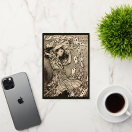 Rackham's  Alice in Wonderland Gevouwen Folie Wenskaart