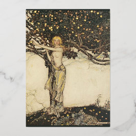 Rackham's Freya (Wagner) Goudfolie Briefkaarten