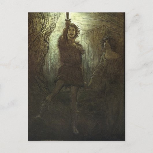Rackham's Valkyrie Briefkaart (Voorkant)