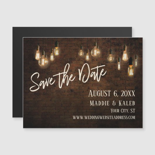 Rackings Edison lichten sparen de Datum Magnetisch (Voorkant / Achterkant)