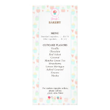 Rackkaart Cupcake Bakery Menu PASTEL KAWAII