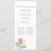 Rackkaart met gebilderd rood Rose-programma Programmakaart (Achterkant)