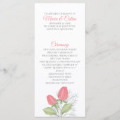 Rackkaart met gebilderd rood Rose-programma Programmakaart (Voorkant)