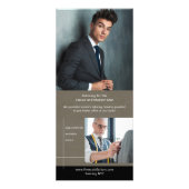 Rackkaart met geraffineerde marketing reclamekaart (Achterkant)