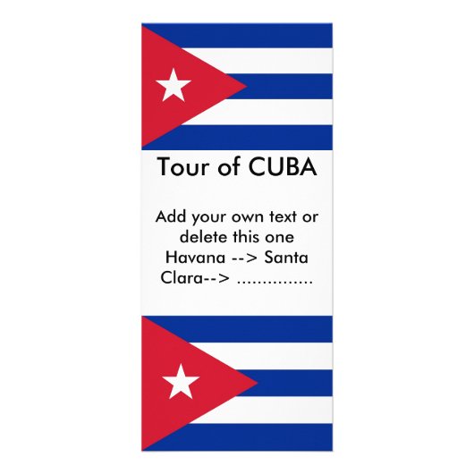 Rackkaart met vlag Cuba Reclamekaart (Voorkant)
