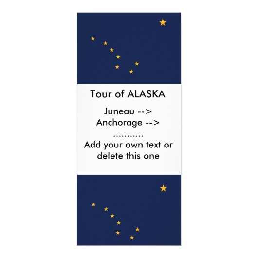 Rackkaart met vlag van Alaska, VS Reclamekaart (Voorkant)