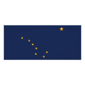 Rackkaart met vlag van Alaska, VS Reclamekaart (Achterkant)