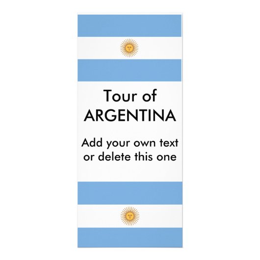 Rackkaart met vlag van Argentinië Reclamekaart (Voorkant)