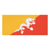 Rackkaart met vlag van Bhutan Reclamekaart (Achterkant)