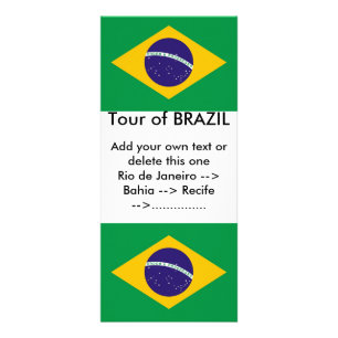 Rackkaart met vlag van Brazilië Reclamekaart