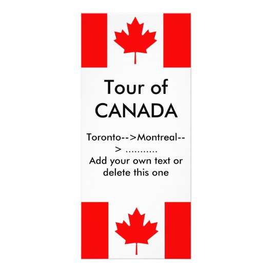 Rackkaart met vlag van Canada Reclamekaart (Voorkant)