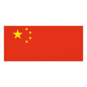 Rackkaart met vlag van China Reclamekaart (Achterkant)