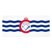 RackKaart met vlag van Cincinnati, VS Reclamekaart (Achterkant)