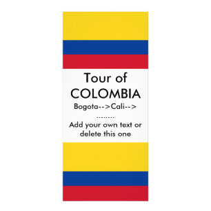 Rackkaart met vlag van Colombia Reclamekaart