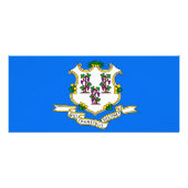 Rackkaart met vlag van Connecticut, VS Reclamekaart (Achterkant)