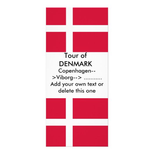 Rackkaart met vlag van Denemarken Reclamekaart (Voorkant)