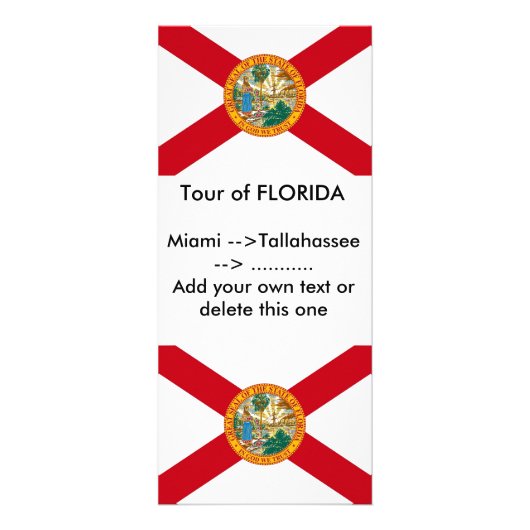 Rackkaart met vlag van Florida, VS Reclamekaart (Voorkant)