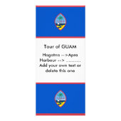 Rackkaart met vlag van Guam, VS Reclamekaart (Voorkant)