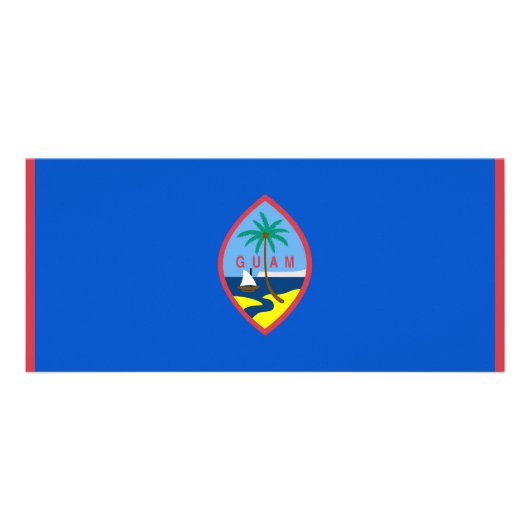 Rackkaart met vlag van Guam, VS Reclamekaart (Achterkant)