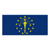 Rackkaart met vlag van Indiana, VS Reclamekaart (Achterkant)