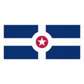 Rackkaart met vlag van Indianapolis, VS Reclamekaart (Achterkant)
