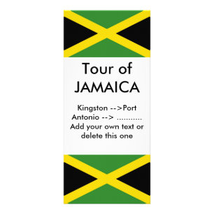 Rackkaart met vlag van Jamaica Reclamekaart