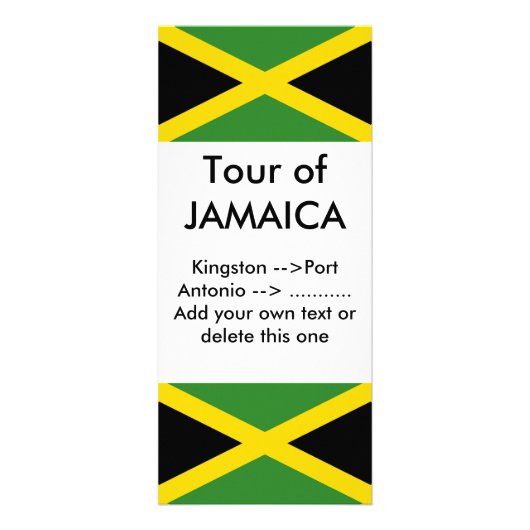 Rackkaart met vlag van Jamaica Reclamekaart (Voorkant)