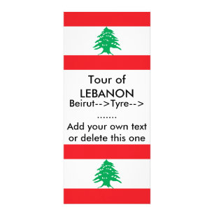 Rackkaart met vlag van Libanon Reclamekaart