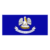 Rackkaart met vlag van Louisiana, VS Reclamekaart (Achterkant)