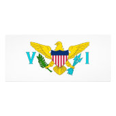 Rackkaart met vlag van Maagdeneilanden, VS Reclamekaart (Achterkant)