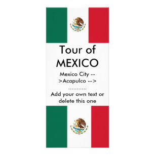 Rackkaart met vlag van Mexico Reclamekaart