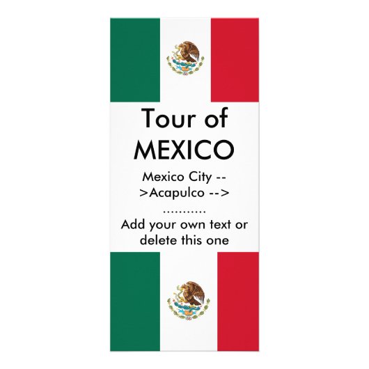 Rackkaart met vlag van Mexico Reclamekaart (Voorkant)