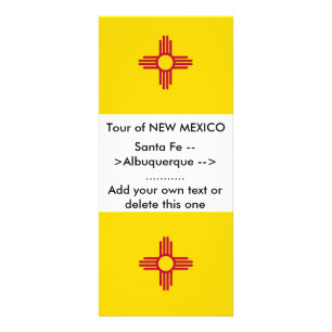 Rackkaart met vlag van New Mexico, VS Reclamekaart