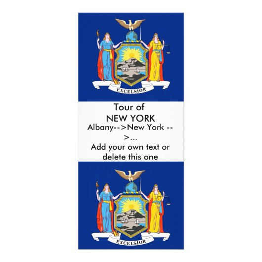 Rackkaart met vlag van New York, VS Reclamekaart (Voorkant)