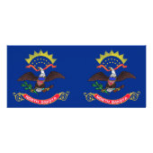 Rackkaart met vlag van North Dakota, VS Reclamekaart (Achterkant)