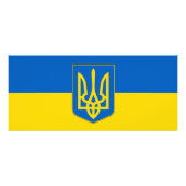 Rackkaart met vlag van Oekraïne Reclamekaart (Achterkant)