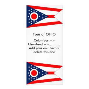 Rackkaart met vlag van Ohio, VS Reclamekaart