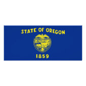 Rackkaart met vlag van Oregon, VS Reclamekaart (Achterkant)