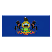 Rackkaart met vlag van Pennsylvania, VS Reclamekaart (Achterkant)
